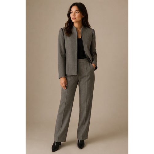 Kasper asl gray herringbone - kasper,